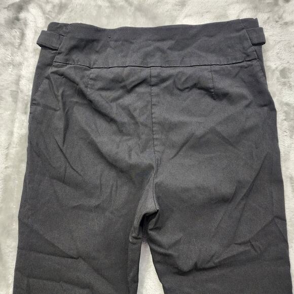 Maurices Pants Womens M Black Pull On Buckle Detail Bengaline Skinny Crop Capri - Picture 5 of 14